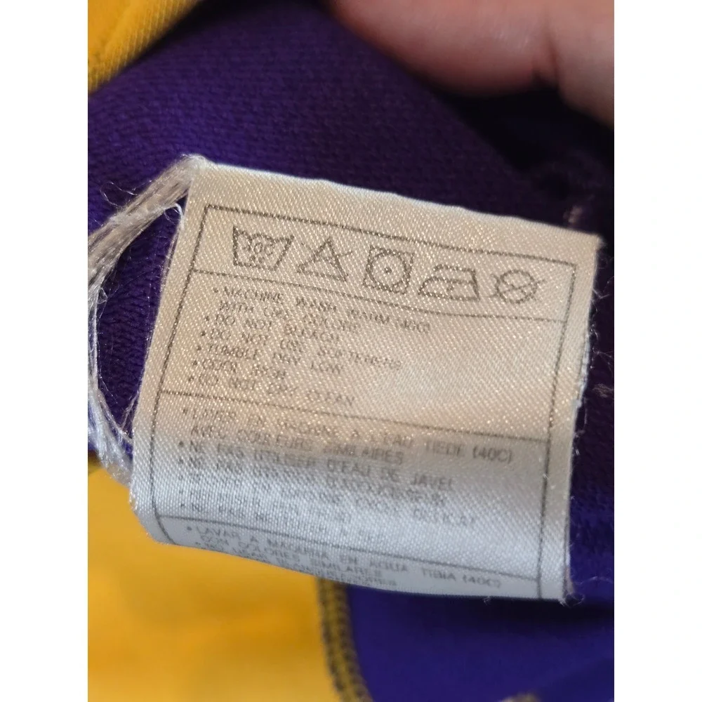 Vintage Nike Warm Up Shirt Mens Large Gold 2002-03 Los Angeles Lakers NBA Y2K